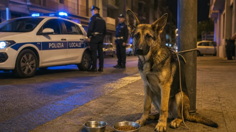 Cane Pastore tedesco abbandonato ad Adrano e legato a un palo – individuato il proprietario, cucciola salva