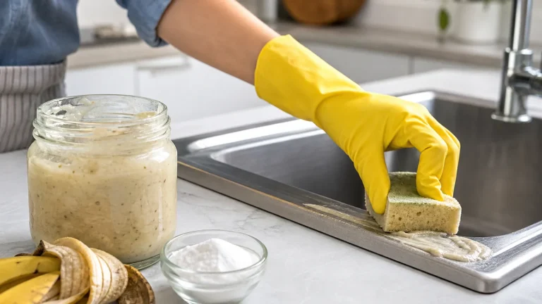 Cosa si ottiene frullando bucce di banana e bicarbonato e come usarlo in casa