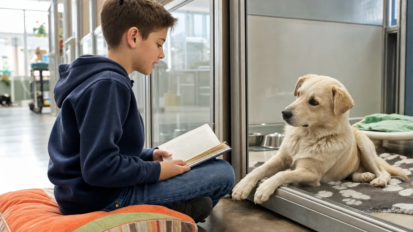 Florida, 11enne legge oltre 100 ore ai cani del rifugio – il Jacksonville Humane Society lo premia