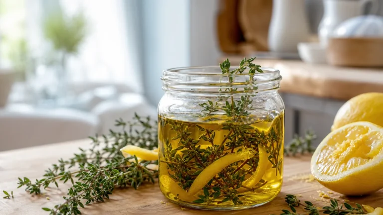 Olio d’oliva, timo e scorza di limone – il mix naturale per profumare la casa