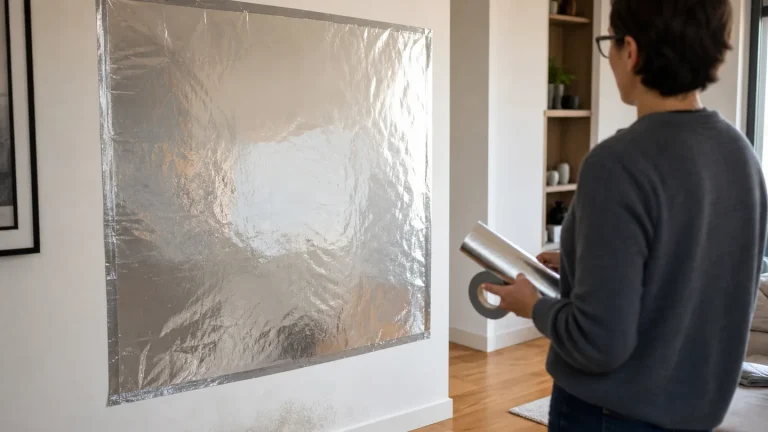 Perché si consiglia di attaccare il foglio di alluminio al muro e lasciarlo 48 ore